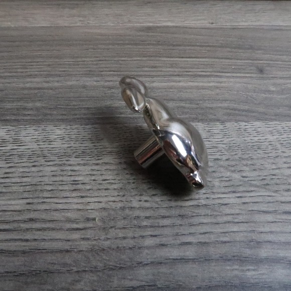 6ct Michael Aram Cabinet Drawer Bunny Rabbit Pull Knob Silver Tone - Picture 2 of 8